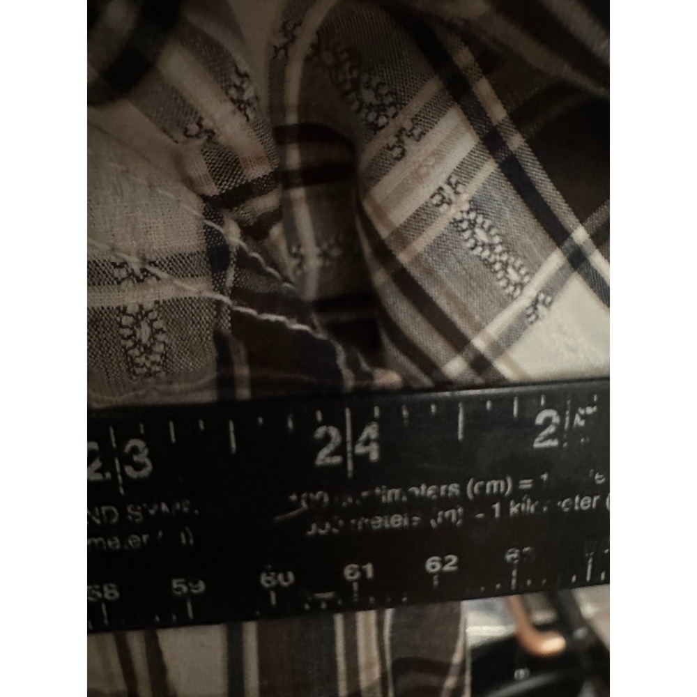 Cody James  2XLT Black White Plaid Pearl Snap Short Sleeve Western Shirt Tall - Picture 8 of 8